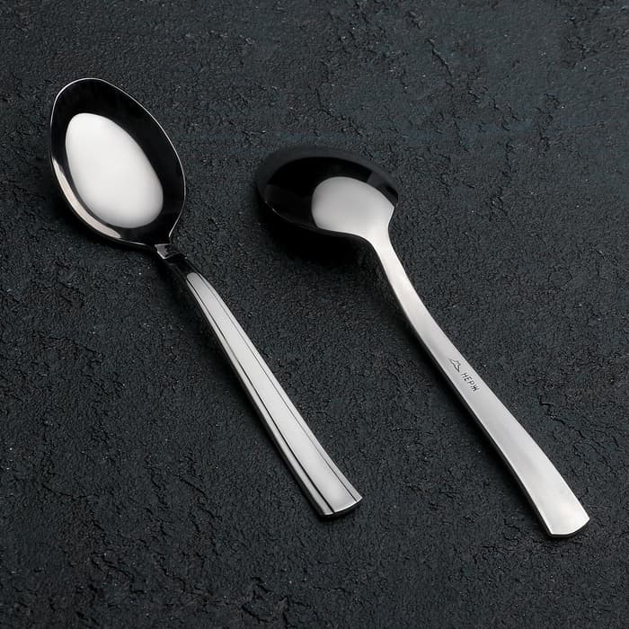 Ложка чайная «Торжество», длина 13.5 см, толщина 2 мм, цвет серебряный