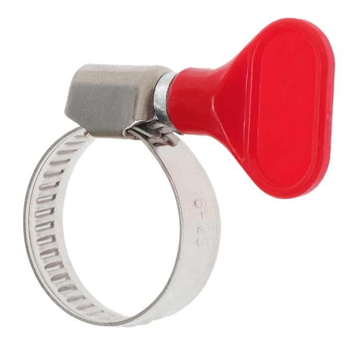 Хомут с «барашком» ZEIN engr, диаметр 16-25 мм, ширина 9 мм, нержавеющая сталь