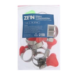 Хомут с «барашком» ZEIN engr, диаметр 16-27 мм, ширина 9 мм, нержавеющая сталь