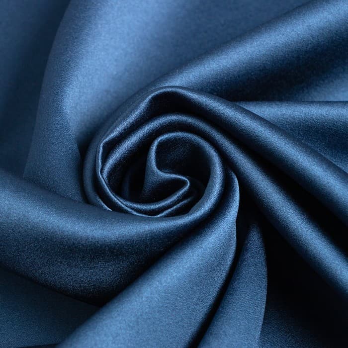 Штора блэкаут портьерная «Этель», 270×300 см, тёмно-синяя