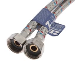 Подводка гибкая для смесителя ZEIN, гайка 1/2", штуцер М10, 60 см, набор 2 шт.