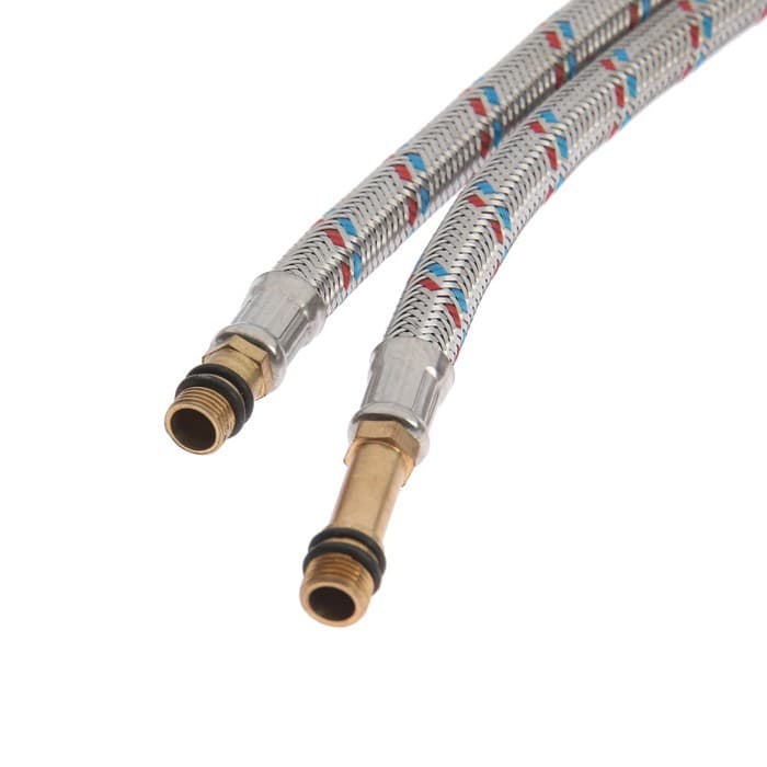 Подводка гибкая для смесителя ZEIN, гайка 1/2", штуцер М10, 60 см, набор 2 шт.