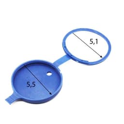 Крышка бачка стеклоомывателя TORSO, пластик, синий, d 5,5 и 5,1 см