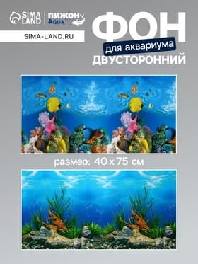 Фон для аквариума двухсторонний, 40×75 см
