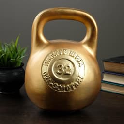 Копилка для денег «Гиря», бронза, гипс, 20×21×29 см