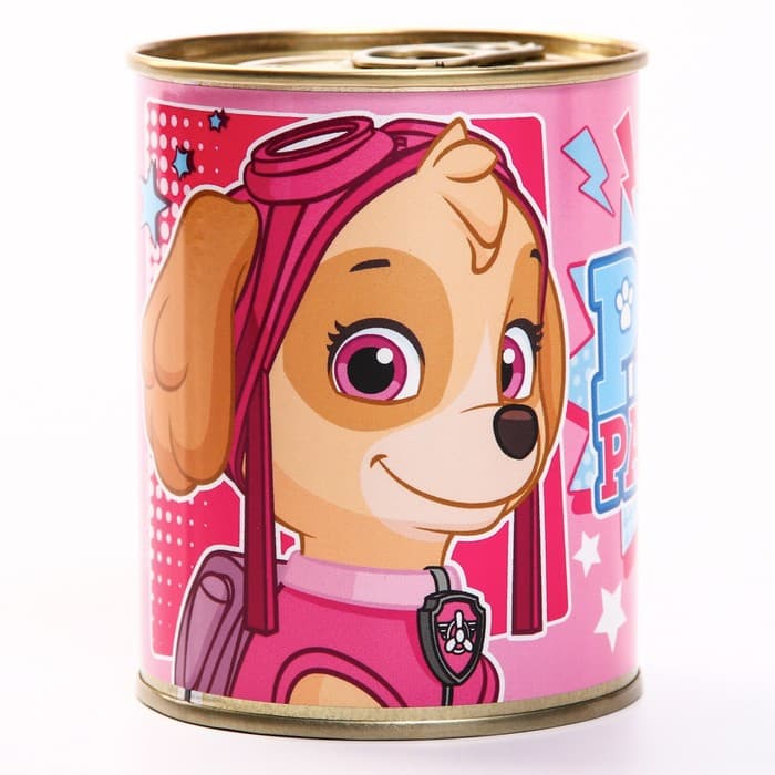 Копилка металлическая, 9.5 см × 7.5 см × 7.5 см «Скай», Щенячий патруль