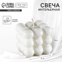 Свеча декоративная «Облако», белая, 6×6 см