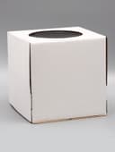 Коробка под торт с окном, белая, 30×30×30 см