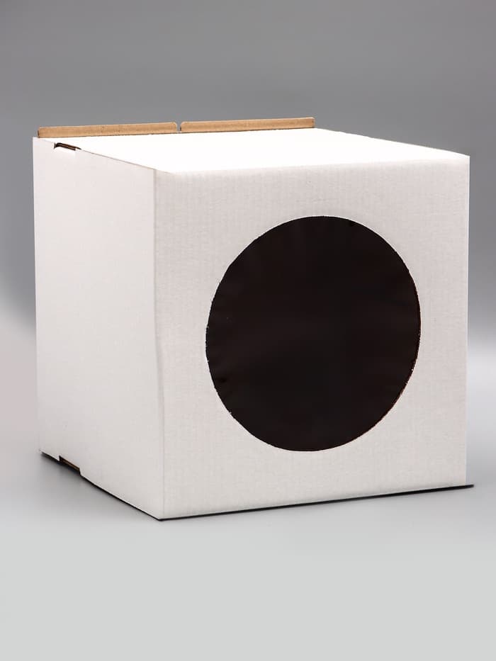 Коробка под торт с окном, белая, 30×30×30 см