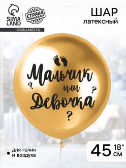 Воздушный шар латексный 18" «Мальчик или девочка»