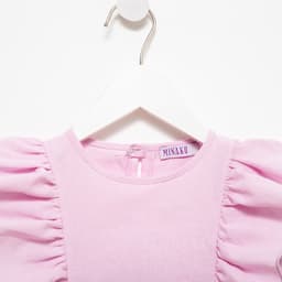 Блузка для девочки MINAKU: Cotton Collection, светло-сиреневая, рост 158 см