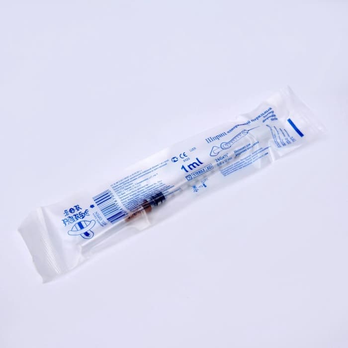 Шприц инсулиновый 1.0 мл Китай 3-х компонентный с иглой 26G 0.45×12 мм Бейджинг