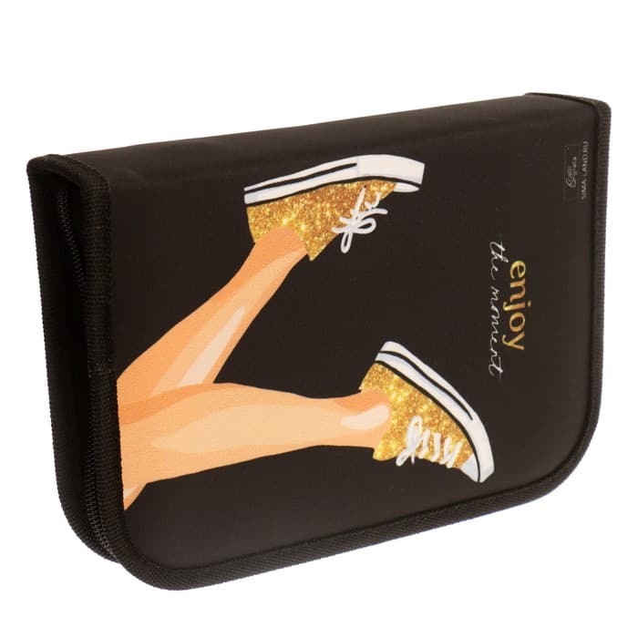 Пенал школьный, 3 секции, 14×21×4 см «Кеды»