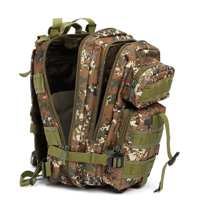 Рюкзак тактический туристический Storm tactic, 30 л, с карманами, расцветка пиксели, зелёный