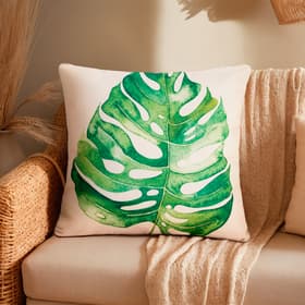 Наволочка декоративная «Этель» Green leaf, 40×40 см, велюр