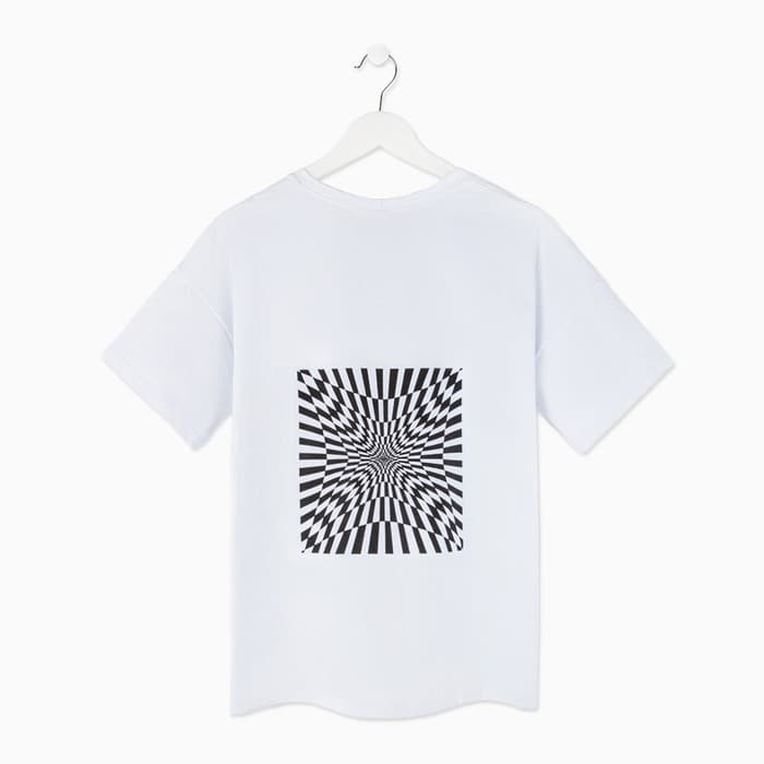 Футболка женская MINAKU Abstraction, белая, размер 54