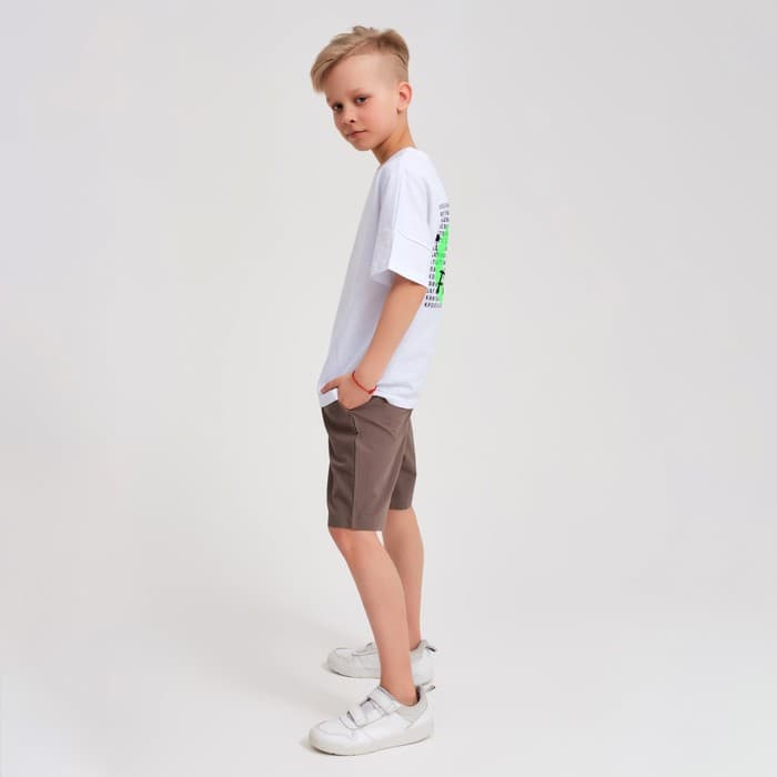 Футболка детская MINAKU: Future, белая, рост 104 см