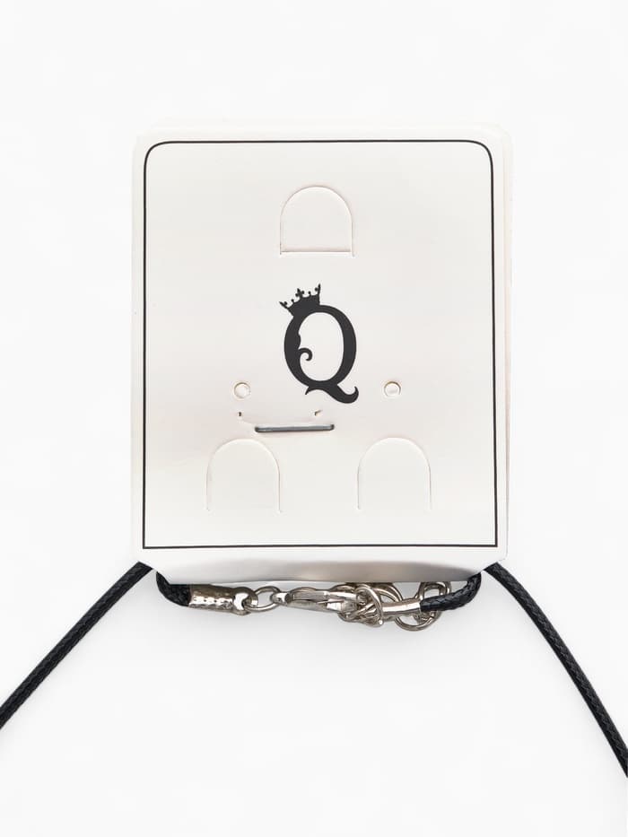 Кулон унисекс «Клык тигра», белый в чернёном серебре на чёрном шнурке, 40 см