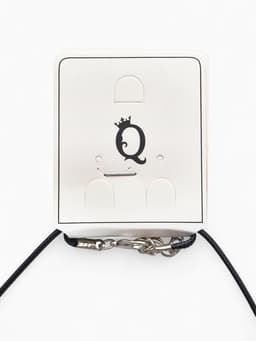 Кулон унисекс «Клык тигра», белый в чернёном серебре на чёрном шнурке, 40 см