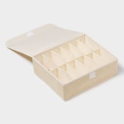 Органайзеры для хранения белья «Пастель», 3 шт., с крышкой, 31.5×25×10 см, бежевые