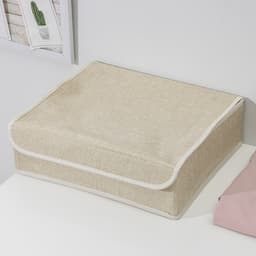 Органайзеры для хранения белья «Пастель», 3 шт., с крышкой, 31.5×25×10 см, бежевые