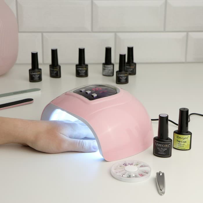 Набор для маникюра Luazon, лампа LUF-19, UV/LED, 18 диодов, 54 Вт, инструменты, лаки