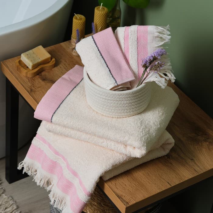 Полотенце махровое LoveLife «Муссон» 70×120 см, 100% хлопок, 500 г/м², розовое