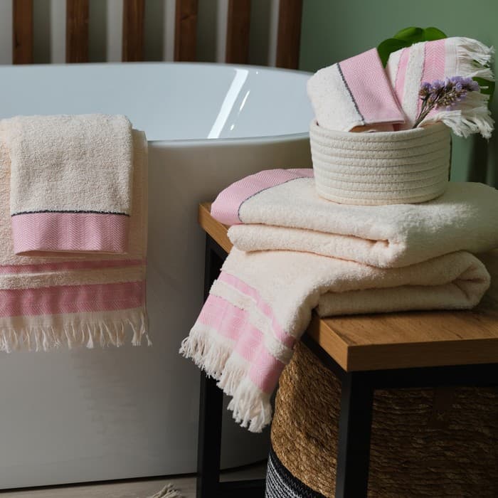 Полотенце махровое LoveLife «Муссон» 70×120 см, 100% хлопок, 500 г/м², розовое