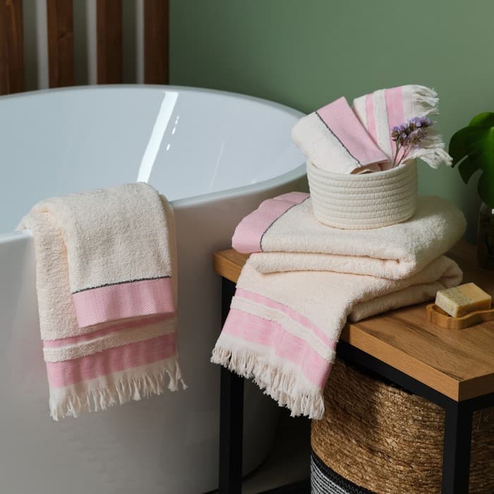 Полотенце махровое LoveLife «Муссон» 70×120 см, 100% хлопок, 500 г/м², розовое