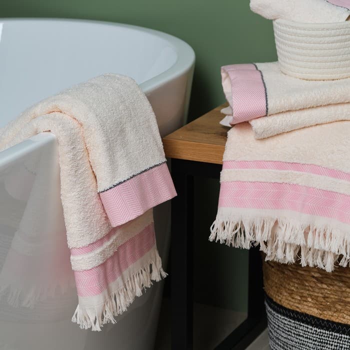 Полотенце махровое LoveLife «Муссон» 70×120 см, 100% хлопок, 500 г/м², розовое