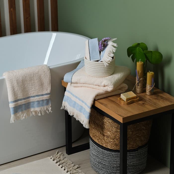 Полотенце махровое LoveLife «Муссон» 70×120 см, 100% хлопок, 500 г/м², голубое