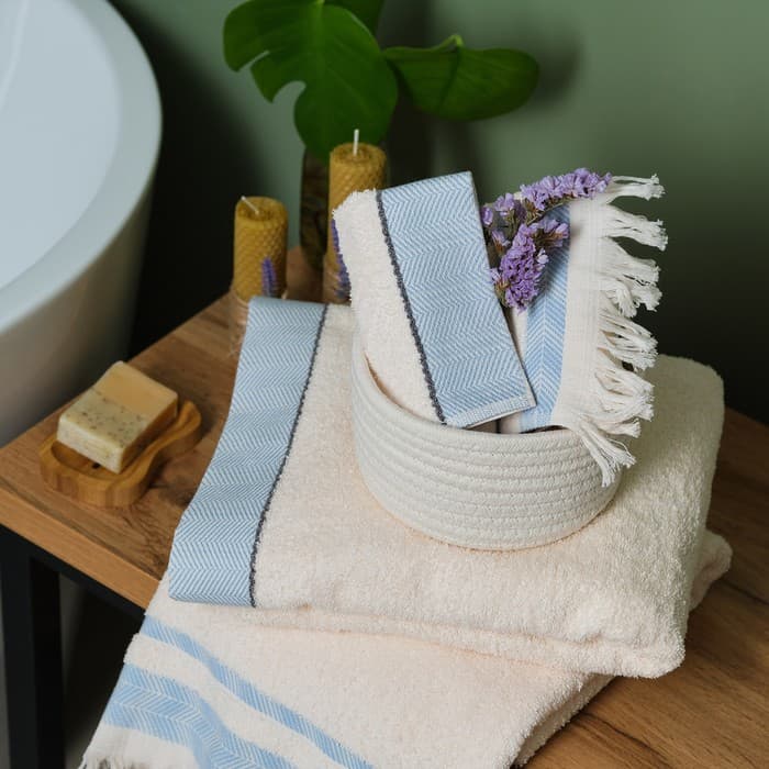 Полотенце махровое LoveLife «Муссон» 70×120 см, 100% хлопок, 500 г/м², голубое