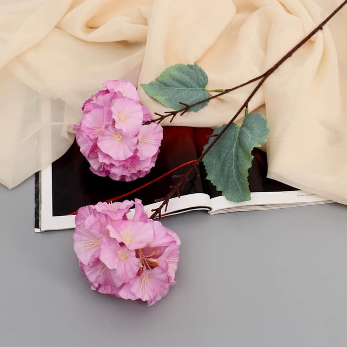 Цветы искусственные «Гортензия Розита», h=60 см, сиреневые