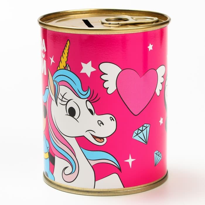 Копилка металлическая, 9.5 см × 7.5 см × 7.5 см, Минни Маус