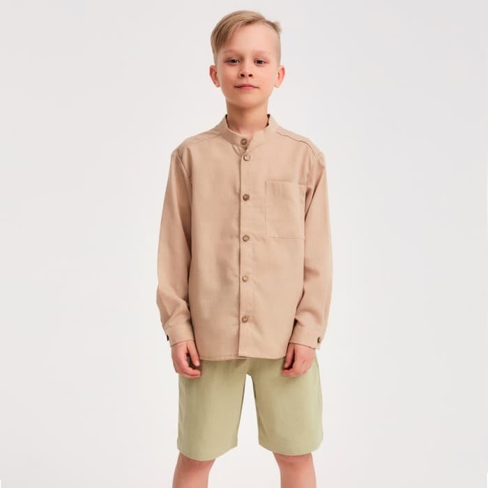 Шорты-бермуды детские MINAKU: Cotton collection, зелёные, рост 98 см