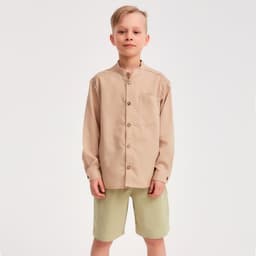 Шорты-бермуды детские MINAKU: Cotton collection, зелёные, рост 98 см
