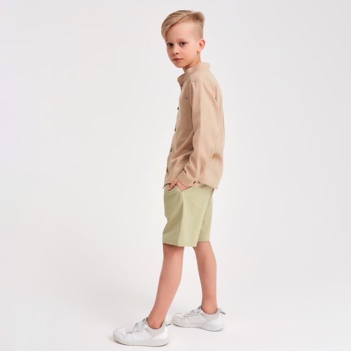 Шорты-бермуды детские MINAKU: Cotton collection, зелёные, рост 98 см