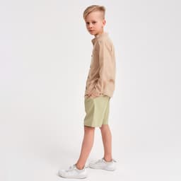 Шорты-бермуды детские MINAKU: Cotton collection, зелёные, рост 98 см