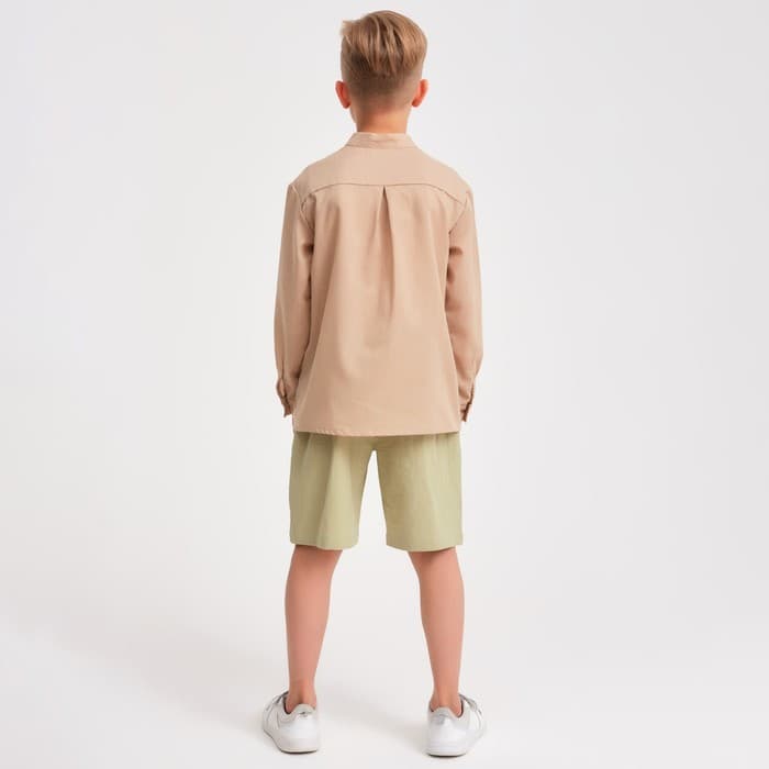 Шорты-бермуды детские MINAKU: Cotton collection, зелёные, рост 98 см