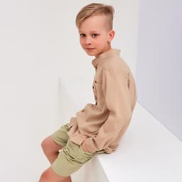 Шорты-бермуды детские MINAKU: Cotton collection, зелёные, рост 98 см