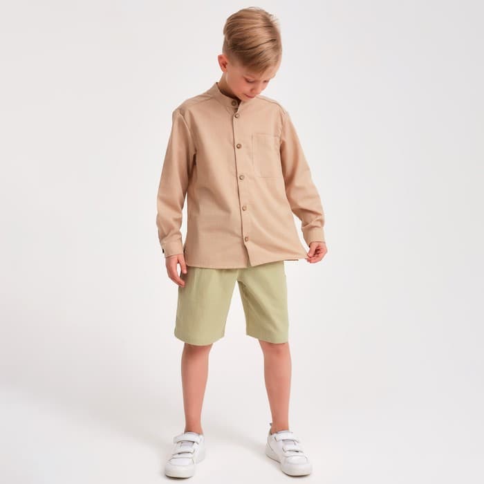 Шорты-бермуды детские MINAKU: Cotton collection, зелёные, рост 98 см