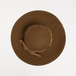 Шляпа женская MINAKU Leopard с лентой, коричневая, размер 56-58