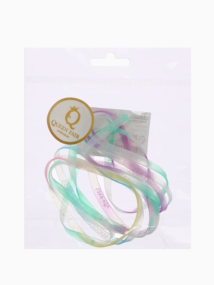 Силиконовый браслет «Светящийся», радость, набор 10 шт. цвет МИКС, 6 см