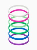Силиконовый браслет «Классика», набор 10 шт. МИКС, 6.5 см