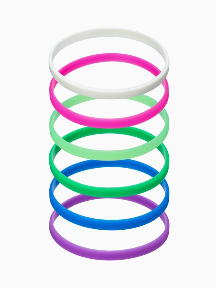 Силиконовый браслет «Классика», набор 10 шт. МИКС, 6.5 см