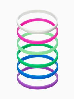 Силиконовый браслет «Классика», набор 10 шт. МИКС, 6.5 см