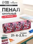 Пенал школьный Calligrata «Комикс», на молнии, 1 отделение, МИКС