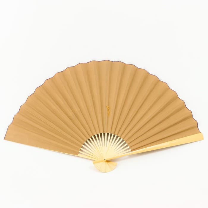 Веер большой складной «Зелёные горы», настенный декор, белый, бамбук, текстиль, h=90 см