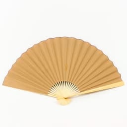 Веер большой складной «Зелёные горы», настенный декор, белый, бамбук, текстиль, h=90 см