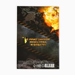 Подарочный набор «23 февраля», ручка пластик с фигурным клипом и стикеры